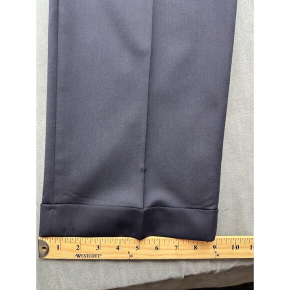 LRL Ralph Lauren Dress Pants Men's 37x32 Blue Total Comfort Pleated Straight Leg - Picture 8 of 12